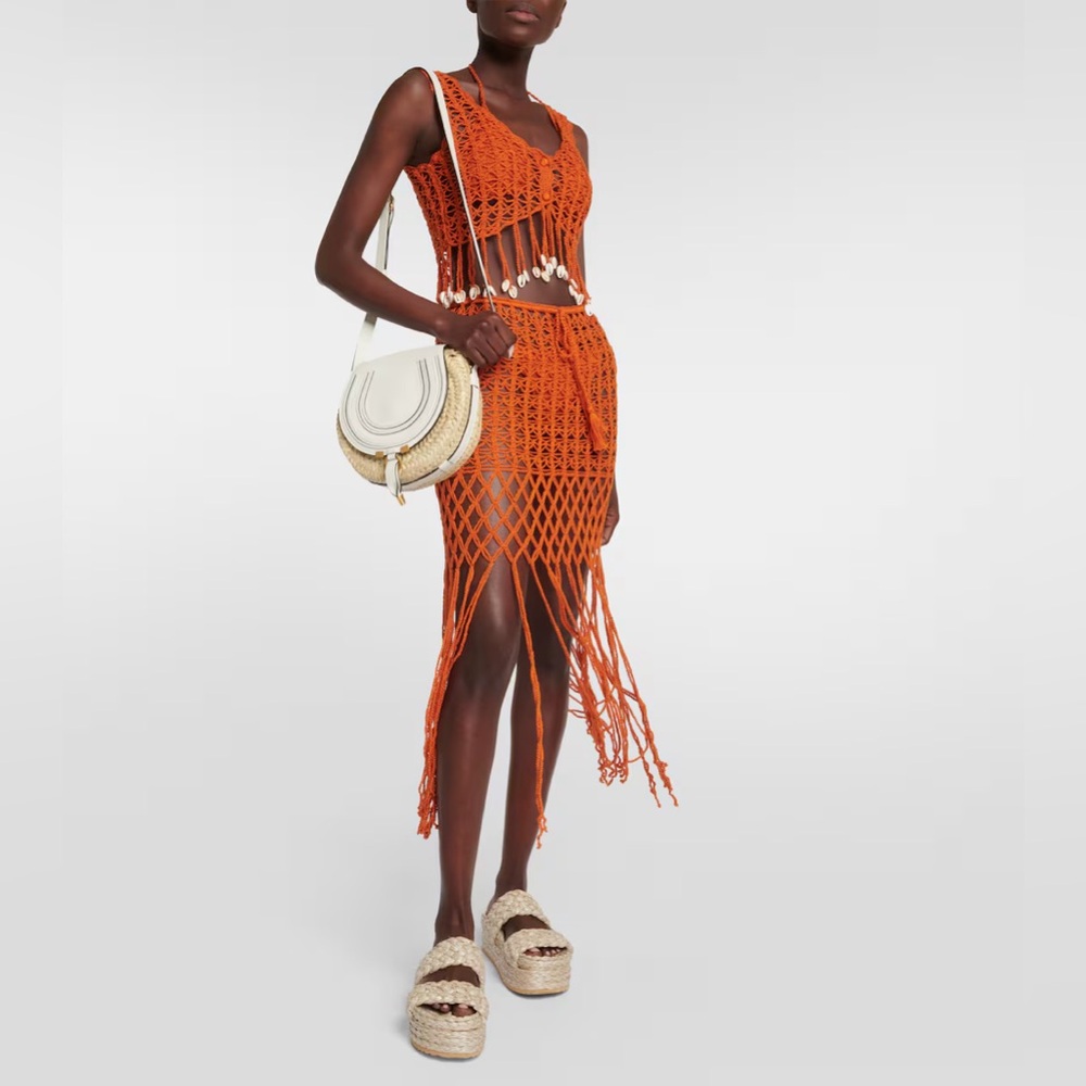 Anna Kosturova Crochet Cotton Skirt